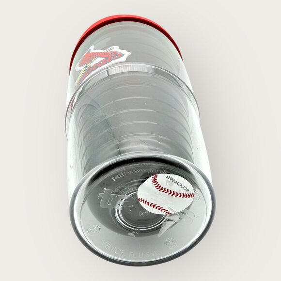 St. Louis Cardinals Tervis Tumbler 24 Oz Clear Plastic With Red Lid - Picture 3 of 3
